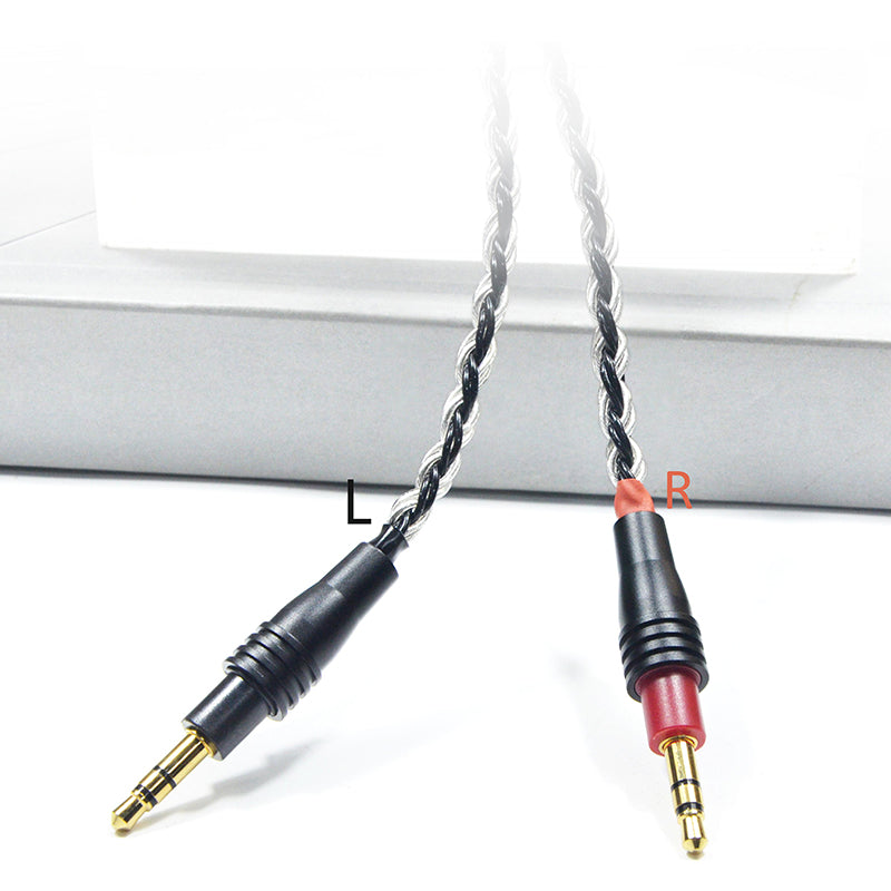 7N Single Crystal Silver&Copper Hybrid Braided Headphone Upgrade Cable for TAGO Studio T3-01, T3-01-MD, T3-03