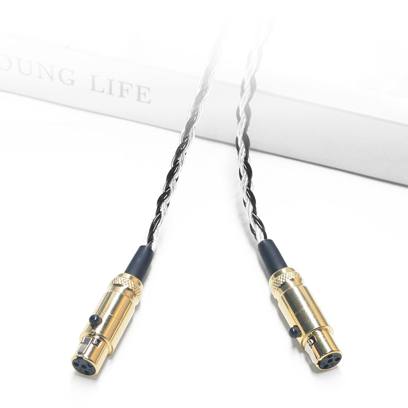 7N Single Crystal Silver&Copper Hybrid Braided Headphone Upgrade Cable for Audeze LCD-X, LCD-XC, LCD-3, LCD-5, LCD-MX4, MM-500, GRADO HP100 SE, Signature S750, Kennerton Thekk, Vali, MEZE EMPYREAN II, Elite