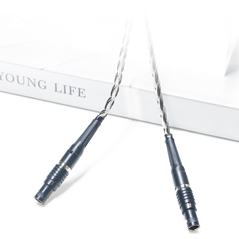 7N Single Crystal Silver&Copper Hybrid Braided Headphone Upgrade Cable for Focal Utopia