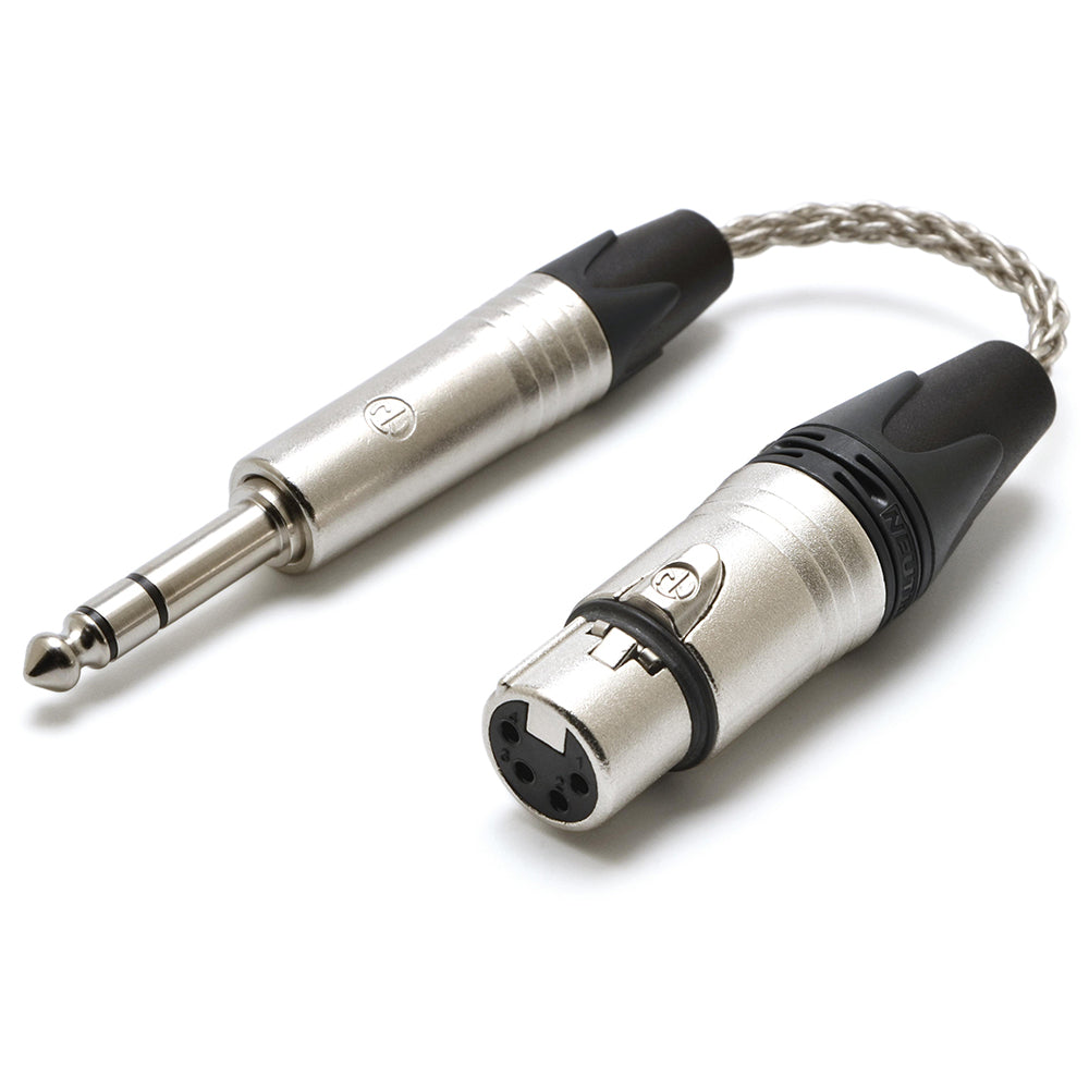 6N Single Crystal Silver Adapter Cable – 2.5mm/3.5mm/4.4mm/6.35mm Male to 4-Pin XLR Female Audio Converter