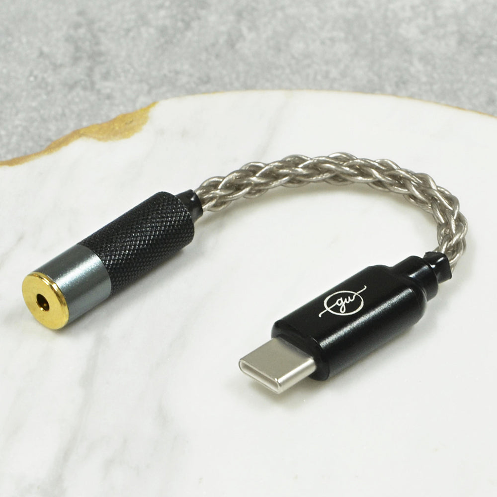 6N Single-Crystal Silver Type-C to 2.5mm/3.5mm/4.4mm Female Adapter Cable for All Smart Audio Players/Devices with Type-C Ports