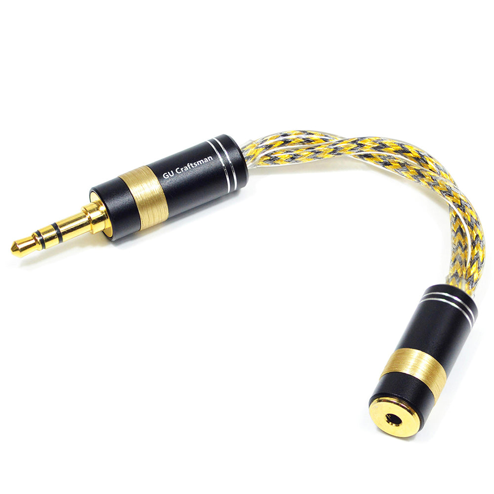 6N Silver-Plated Oxygen-Free Copper Adapter Cable with Metal Shielding Layer, High-Fidelity 2.5mm/3.5mm/4.4mm Audio Converter