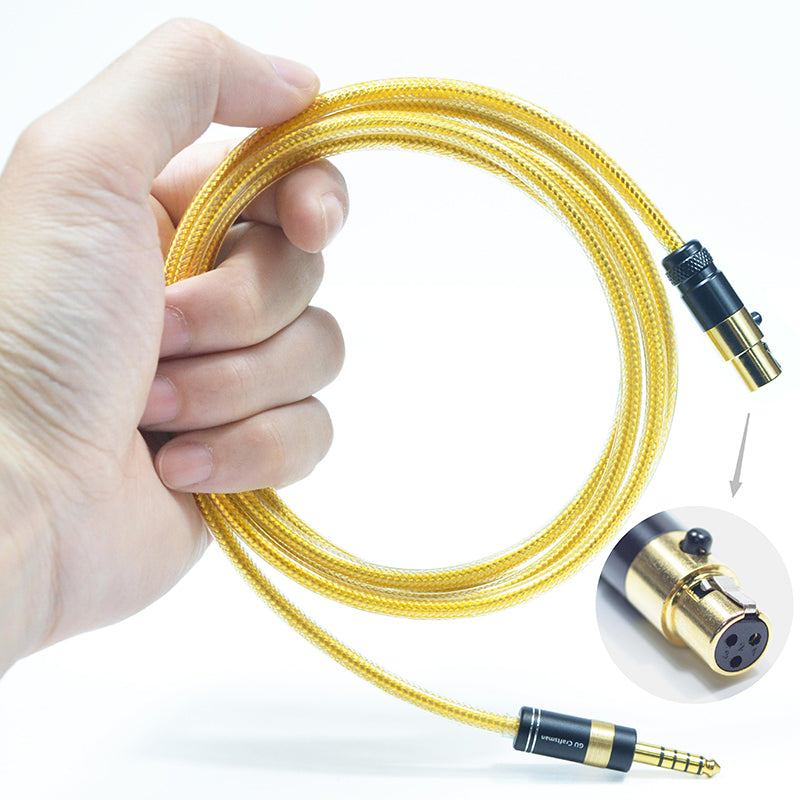 3-Pin Mini XLR 6N Silver-Plated Oxygen-Free Copper Headpnone Upgrade Cable with Metal Shielding Layer for Beyerdynamic DT990 PROX, DT770 PROX, DT700 PROX, DT900 PROX, DT1770 PRO MKII, DT1990 PRO MKII