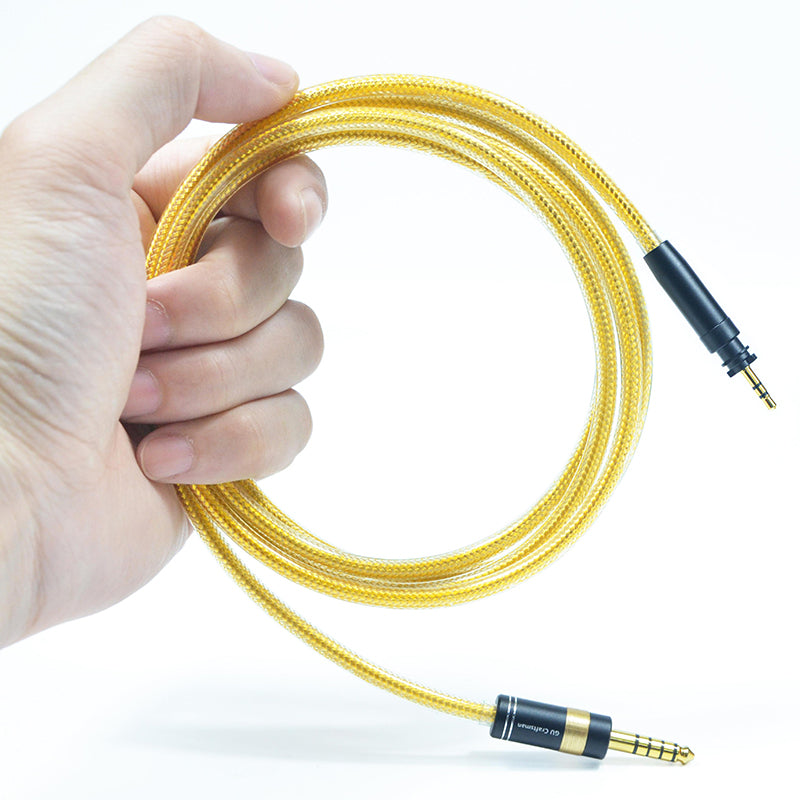 6N Silver-Plated Oxygen-Free Copper Headpnone Upgrade Cable with Metal Shielding Layer for SHURE SRH840A, SRH440A