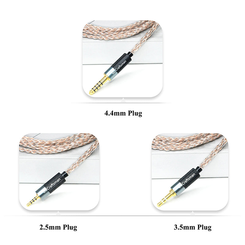 5N Oxygen-Free Copper and Graphene Hybrid-Braided IEM Upgrade Cable for SENNHEISER IE200, IE300, IE600, IE900