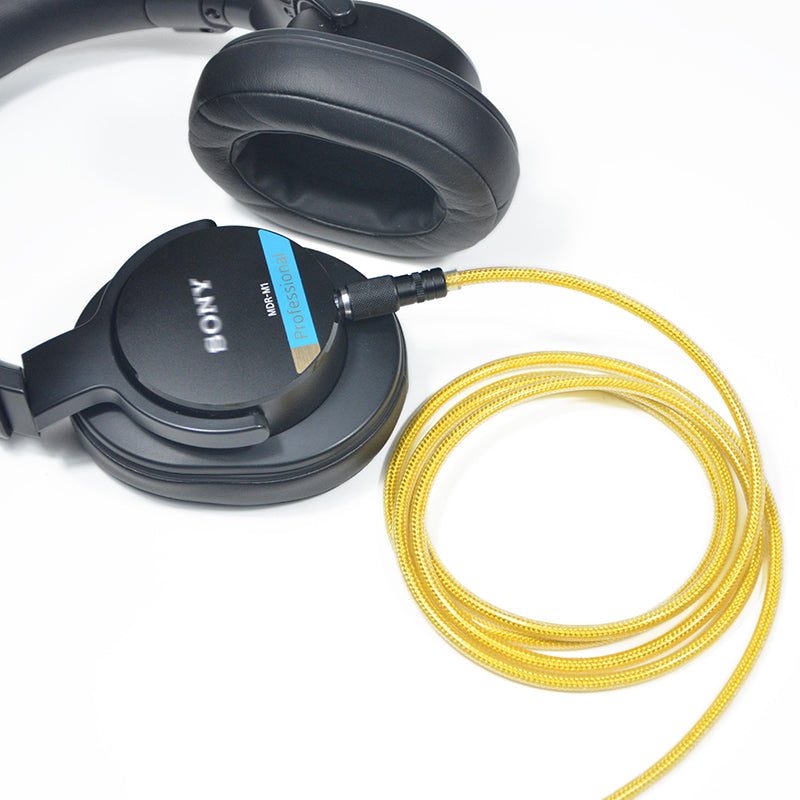 6N Silver-Plated Oxygen-Free Copper Headphone Upgrade Cable with Metal Shielding Layer for Sony MDR-MV1, MDR-M1, MDR-M1ST
