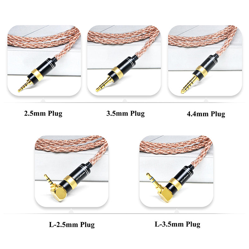 6N Single-Crystal Copper and Graphene Hybrid-Braided IEM Upgrade Cable for Audio-Technica ATH-LS300is, ATH-LS400is, ATH-LS200is, ATH-E70, ATH-E50, ATH-E40, ATH-LS70is