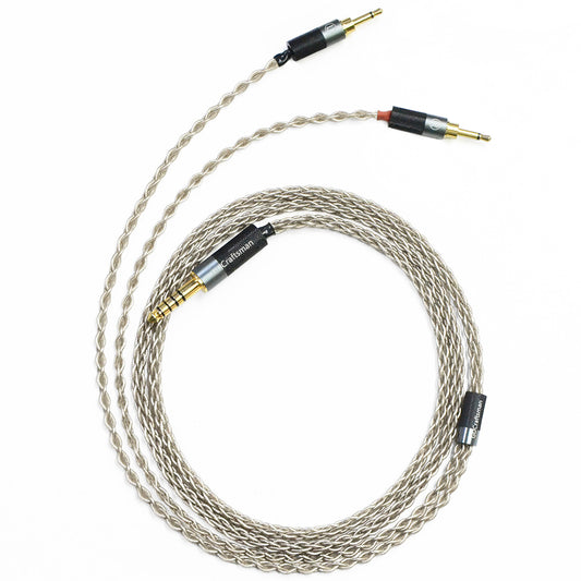 Dual 2.5mm 6N Single-Crystal Silver Headphone Upgrade Cable for OPPO PM-1, PM-2, HIFIMAN (Legacy Models)
