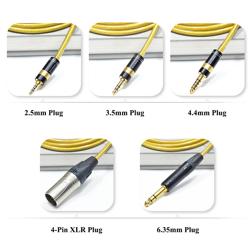 3-Pin Mini XLR 6N Silver-Plated Oxygen-Free Copper Headpnone Upgrade Cable with Metal Shielding Layer for Beyerdynamic DT990 PROX, DT770 PROX, DT700 PROX, DT900 PROX, DT1770 PRO MKII, DT1990 PRO MKII