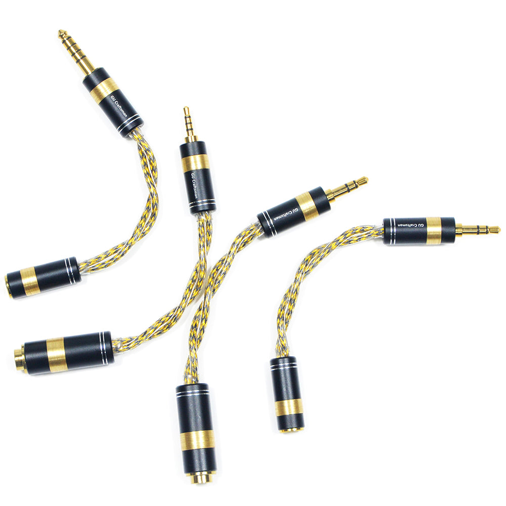 6N Silver-Plated Oxygen-Free Copper Adapter Cable with Metal Shielding Layer, High-Fidelity 2.5mm/3.5mm/4.4mm Audio Converter