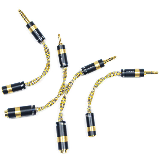 6N Silver-Plated Oxygen-Free Copper Adapter Cable with Metal Shielding Layer, High-Fidelity 2.5mm/3.5mm/4.4mm Audio Converter