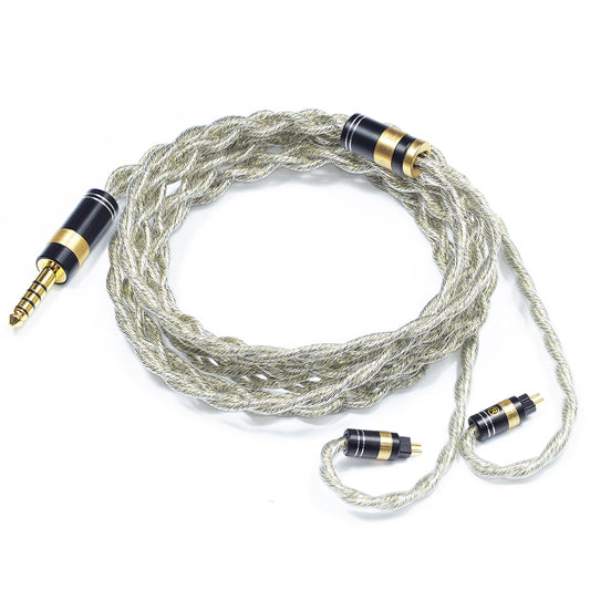 Série SAMURAI Câble de mise à niveau IEM tressé hybride en cuivre de terres rares et alliage argent-cuivre