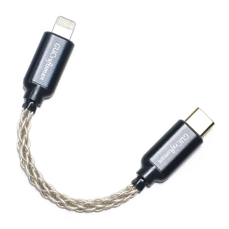 6N Single-Crystal Silver Lightning to Type-C DAC Amplifier（AMP）Cable for iPhone 14 and Earlier Models