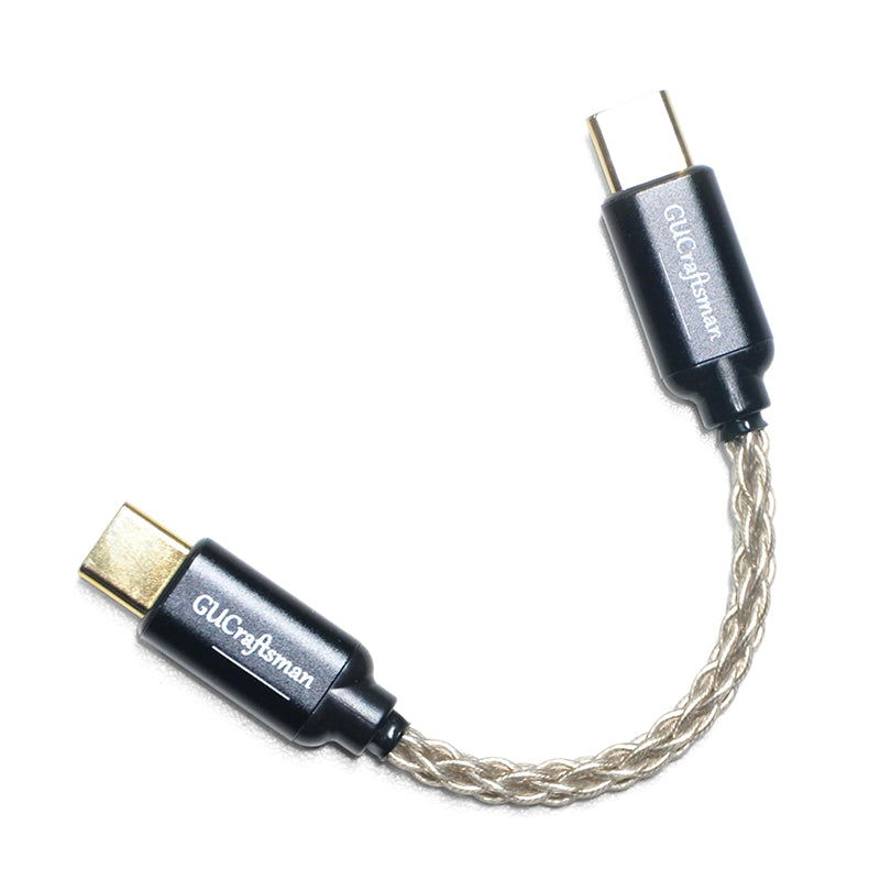 6N Single-Crystal Silver Type-C to Type-C DAC Amplifier Cable for All Smart Audio Players/Devices with Type-C Ports