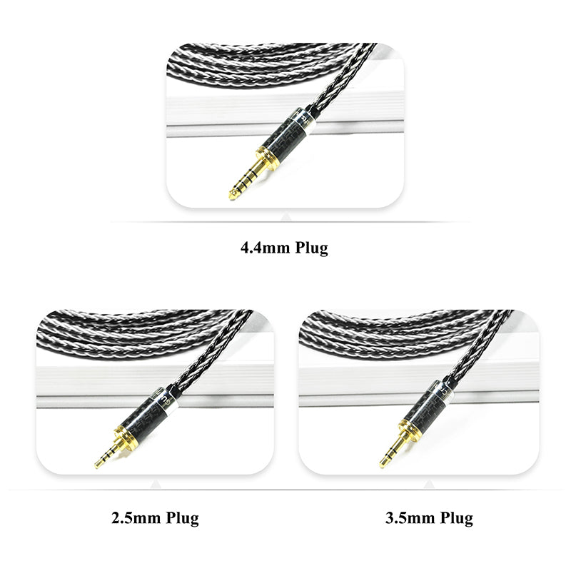 MMCX 7N Single Crystal Silver&Copper Hybrid Braided IEM Upgrade Cable for SHURE SE846, SE535, Beyerdynamic DT 70 IE, DT 71 IE, DT 72 IE, DT 73 IE, Astell&Kern AK T9iE, AK T8iE Mk II, AK T8iE, Campfire Audio Iris, Grand Luna, Clara, Astrolith, Stellar