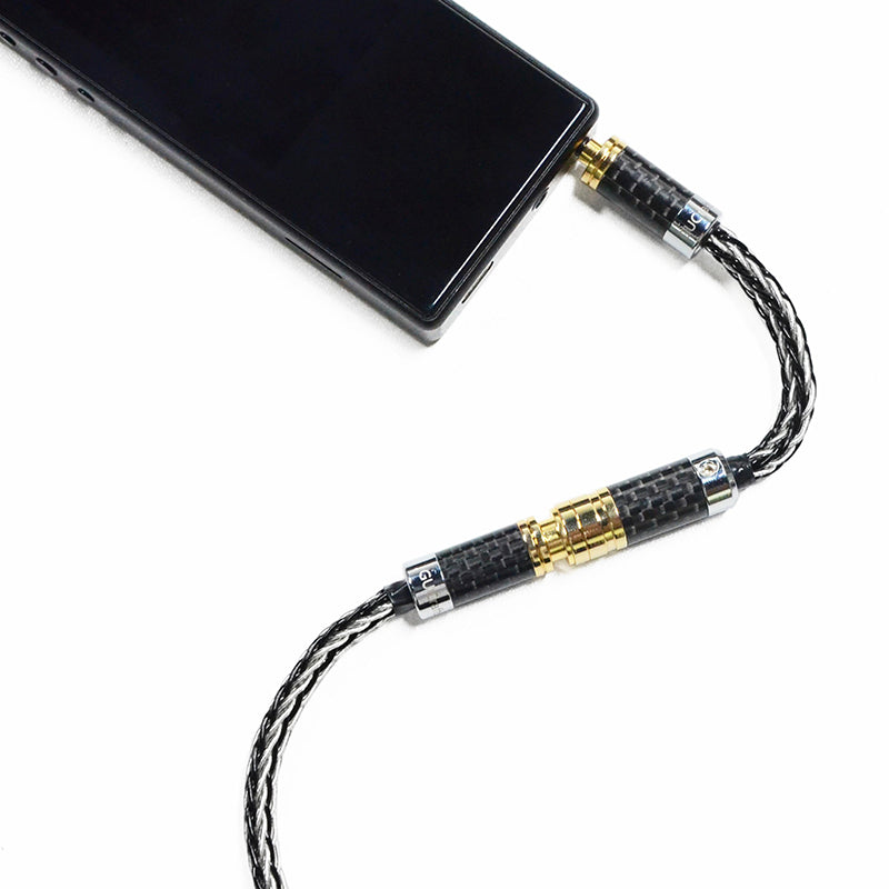 7N Single-Crystal Silver and Copper Hybrid-Braided Adapter Cable, High-Fidelity 2.5mm/3.5mm/4.4mm Audio Converter