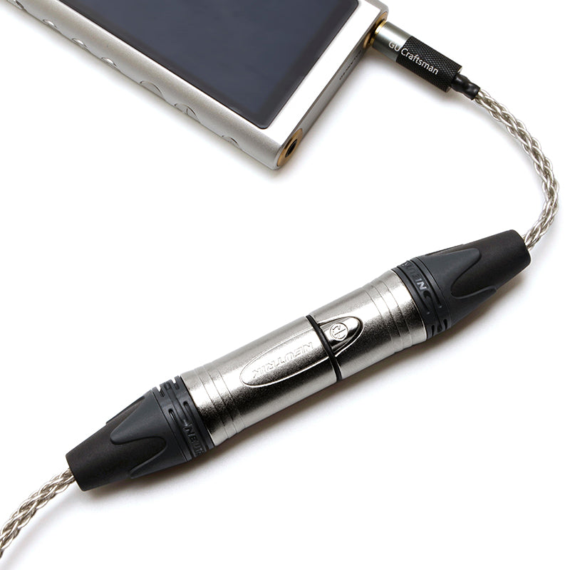 6N Single Crystal Silver Adapter Cable – 2.5mm/3.5mm/4.4mm/6.35mm Male to 4-Pin XLR Female Audio Converter
