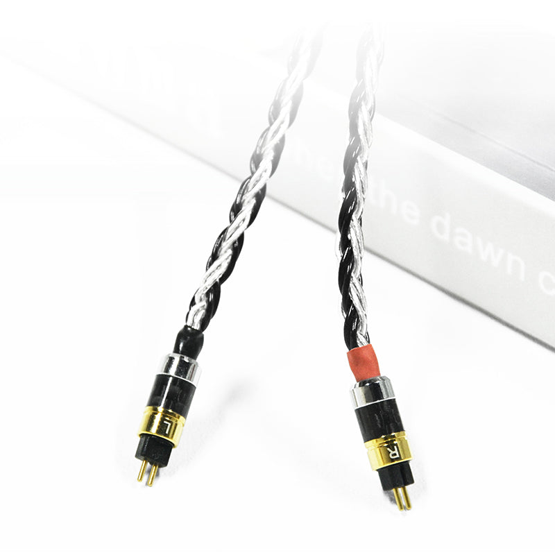 0.78mm 2-Pin 7N Single Crystal Silver&Copper Hybrid Braided IEM Upgrade Cable for 64 Audio Solo, U4s, Volur, U12t, U18t, Vision Ears VE2, VE3.2, VE4.2, VE5, VE6, Astell&Kern STELLA, LUNA, XIO, NOVUS, AURA, ODYSSEY, Diana, Empire Ears Raven, VALKYRIE 
