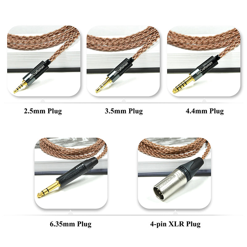 6N Single-Crystal Copper Headphone Upgrade Cable for SENNHEISER HD 800, HD 800 S, HD 820