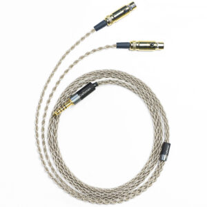 8-Core Mini 4-Pin XLR 6N Single-Crystal Silver Headphone Upgrade Cable for Audeze LCD-X, LCD-XC, LCD-2, LCD-3, LCD-5, LCD-MX4, MM-500, GRADO HP100 SE, Signature S750, Kennerton Thekk, Vali, MEZE EMPYREAN II, Elite