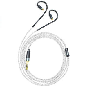 5N Silver-Plated Oxygen-Free Copper and Graphene Hybrid-Braided IEM Upgrade Cable for SENNHEISER IE200, IE300, IE600, IE900