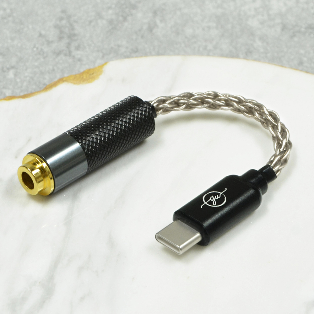 6N Single-Crystal Silver Type-C to 2.5mm/3.5mm/4.4mm Female Adapter Cable for All Smart Audio Players/Devices with Type-C Ports - 画像 2