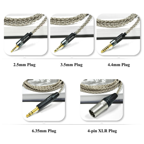 6N HIFIMAN HE1000SE用単結晶シルバーヘッドフォンアップグレード
