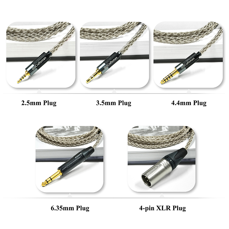 6N Single-Crystal Silver Headphone Upgrade Cable for Shure SRH1440, SRH1540, SRH1840 - Image 6