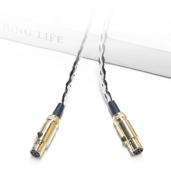 7N 単結晶銀&Audeze LCD-X用銅製ハイブリッド編組ヘッドフォン