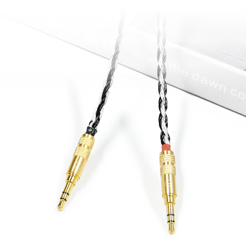 7N Single Crystal Silver&Copper Hybrid Braided Headphone Upgrade Cable for Beyerdynamic T1, T1 Ⅱ, T1 Ⅲ, T5 Ⅱ, T5 Ⅲ, Amiron home, Denon AH-D9200, Astell&Kern AK T1P, AK T5P - Image 2