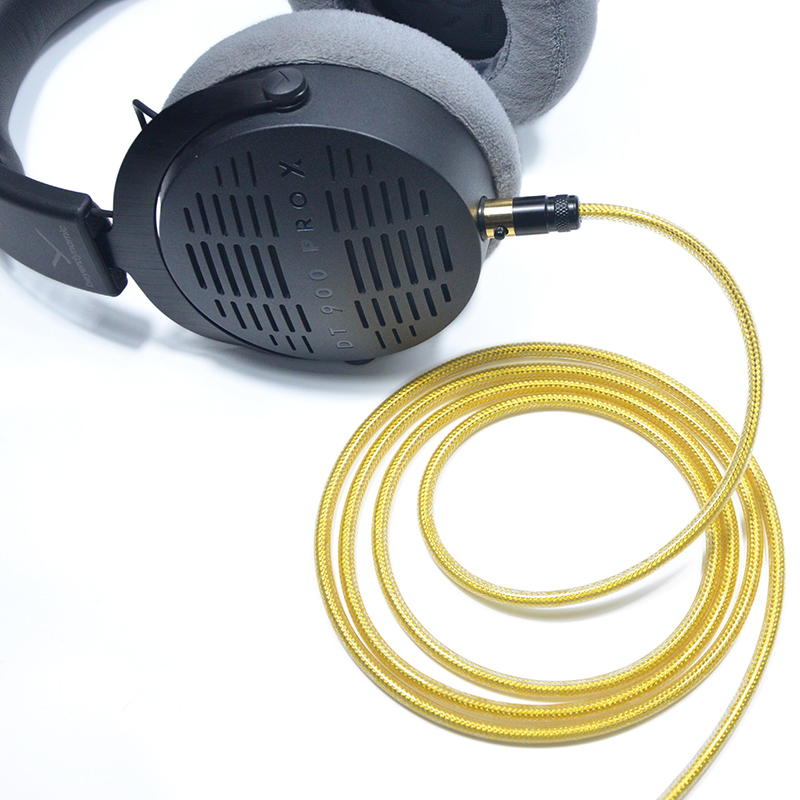 3-Câble de mise à niveau de casque en cuivre sans oxygène plaqué argent Mini XLR 6N avec couche de blindage métallique pour Beyerdynamic DT990 PROX, DT770 PROX, DT700 PROX, DT900 PROX, DT1770 PRO MKII, DT1990 PRO MKII - Image 5