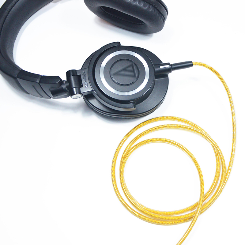 6N Silver-Plated Oxygen-Free Copper Headpnone Upgrade Cable with Metal Shielding Layer for Audio Technica ATH-R50X, ATH-M50X, ATH-M40X, ATH-M60XA, ATH-M70X, ATH-M60X, ATH-PRO5X, ATH-PRO7X - Imagen 5