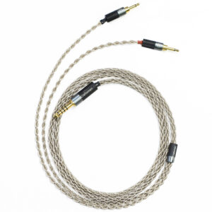 Dual 2.5mm 6N Single-Crystal Silver Headphone Upgrade Cable for OPPO PM-1, PM-2, HIFIMAN (Legacy Models)